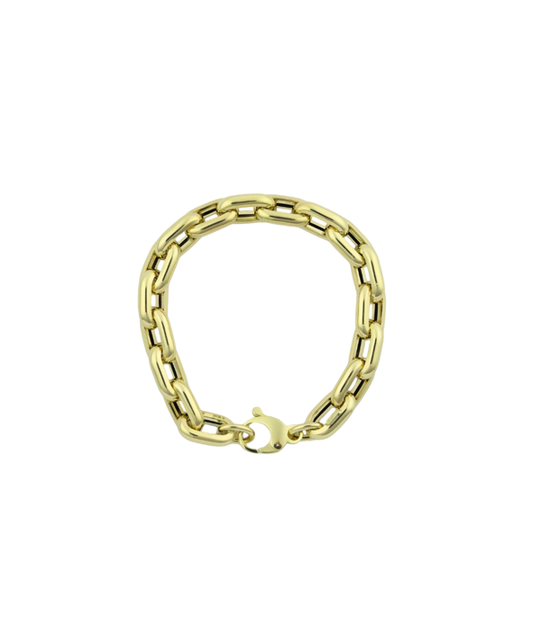 Chunky 14K Gold Ovalish Link Bracelet