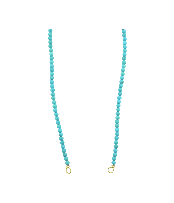 Lock Ready: Open 4mm Smooth Round Turquoise Strand