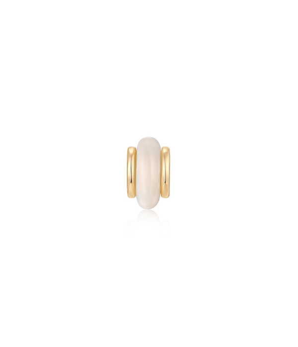 14K Gold Mother of Pearl Oval Spacer