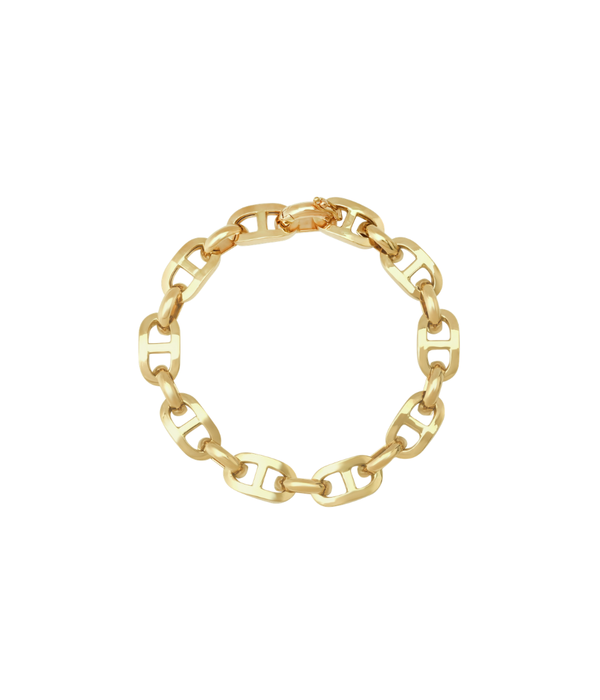 8" 14K Gold Jumbo Flat Mariner Link