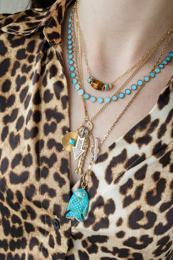 XS 14K Gold Paper Clip Chain