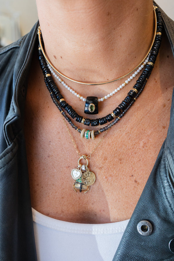 14K Gold Lucky Charm Disc Charm