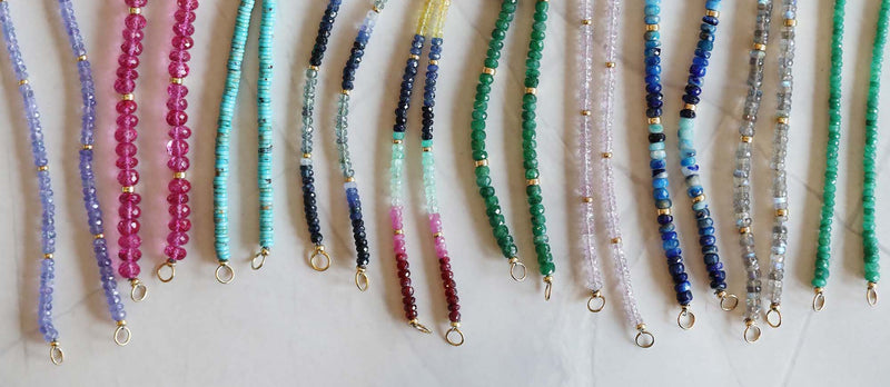 open gemstone strand necklaces