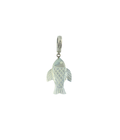 Silver Carved Mother of Pearl Fish Charm