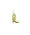 14K Gold Turquoise Cowgirl Boot Charm