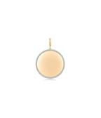 14K Gold Diamond Halo Medallion Charm