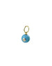 10mm 14K Gold Diamond Turquoise Ball Charm