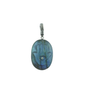 Silver Diamond Labradorite Carved Hamsa
