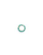 12mm 14K Gold Dotted Turquoise Lock Connector