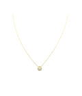 14K Gold Pave Framed Diamond Circle Necklace