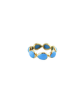 14K Gold Chasing Pear Turquoise Ring