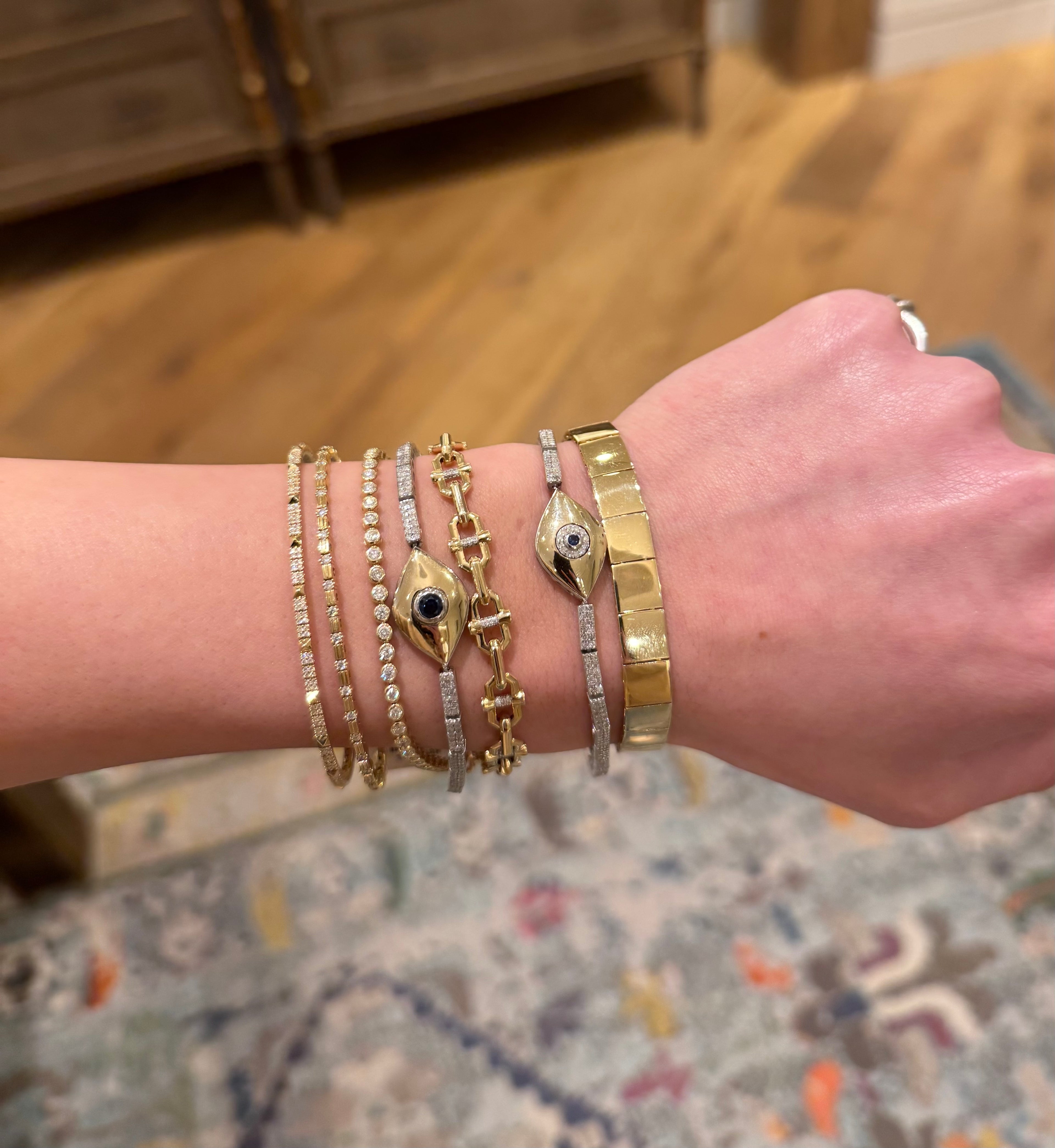 Classic Cosmic Eye Diamond Tennis Bracelet