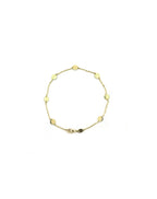 14K Gold Gold Disk Station Bracelet