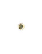 14K Gold Mini Donut Dotted Emerald Charm Spacer