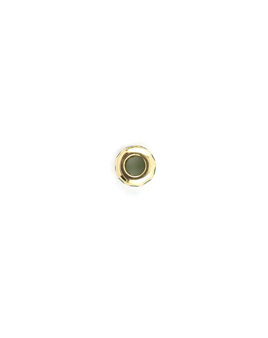 14K Gold Mini Donut Dotted Sapphire Charm Spacer