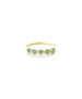 14K Gold Diamond Emerald Circle Ring