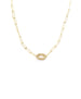 Diamond Fine Lexi Lock Necklace: Textured Paperclip