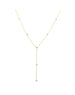 14K Gold Dainty Turquoise Lariat Necklace