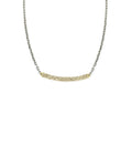 14K Gold Two Tone Pave Diamond ID Choker