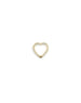 14K Yellow Gold Diamond Heart Lock Connector