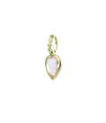 14K Gold 4.3ct Pink Morganite Teardrop Charm Spacer