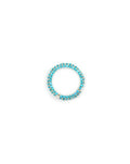17mm Silver Dotted Turquoise Lock Connector