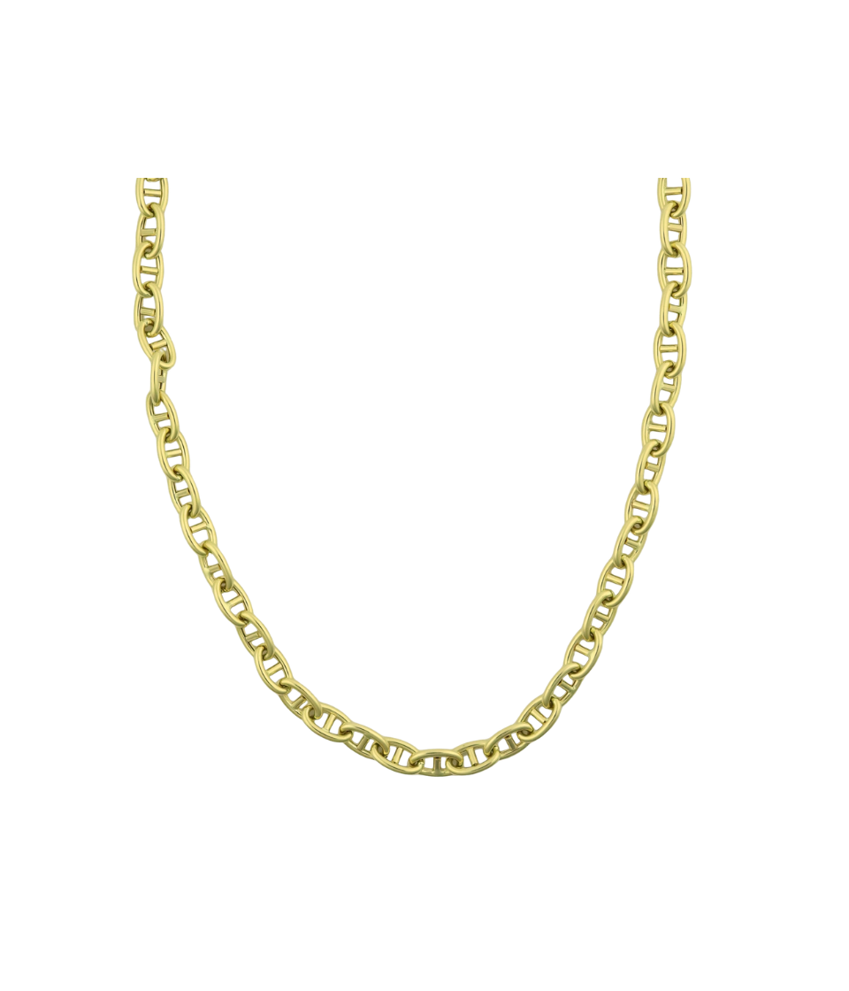 14K Gold Small H Link Mariner Necklace