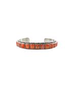 Federico Single Row Red Spiny Oyster Tiled Cuff