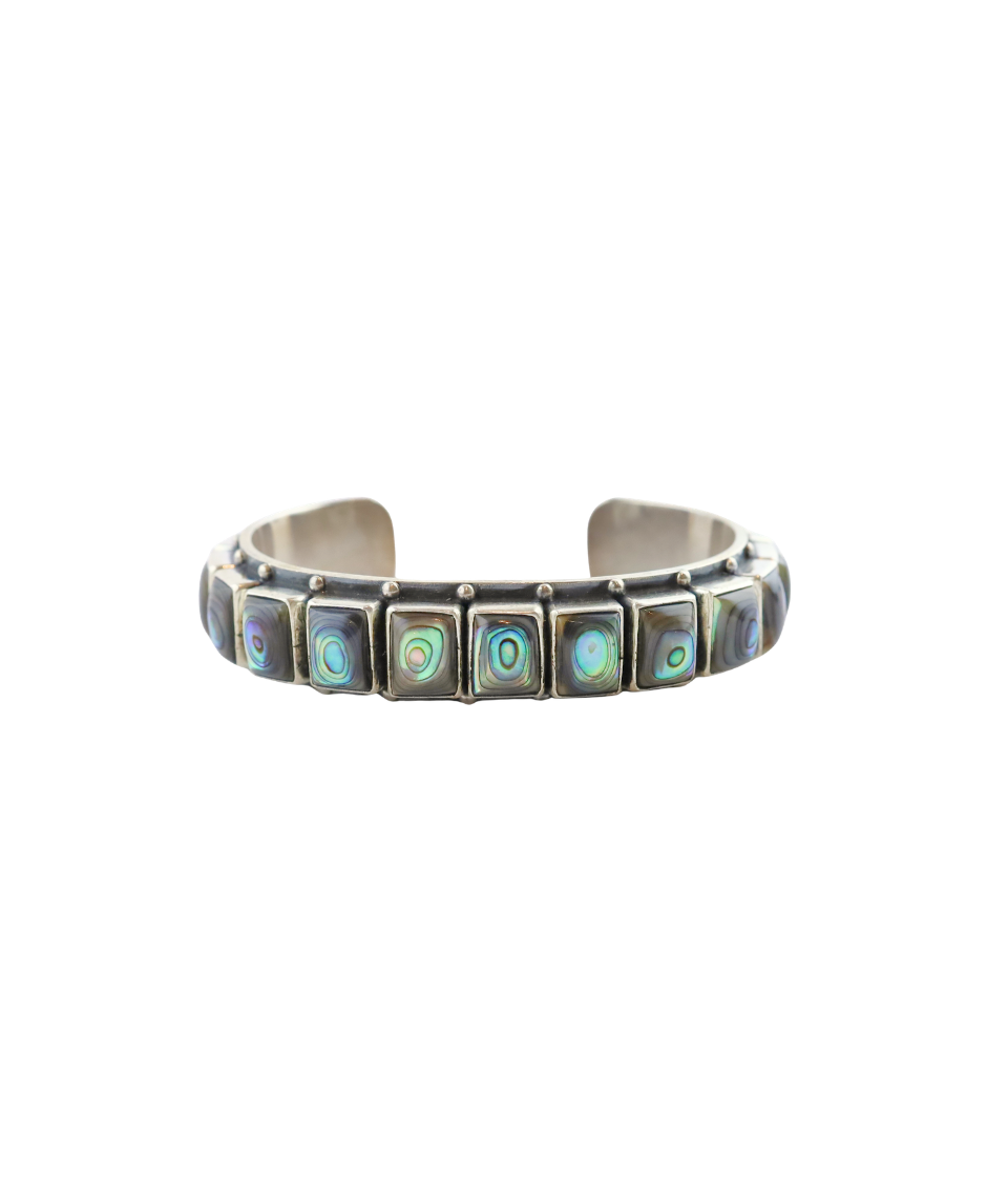 Large Federico Single Row Abalone Tile Cuff
