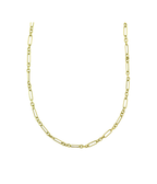 14K Gold Mix Link Rounded Paper Clip Chain