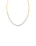 14K Gold 1ct Pave Diamond Segmented Bar Tennis Necklace