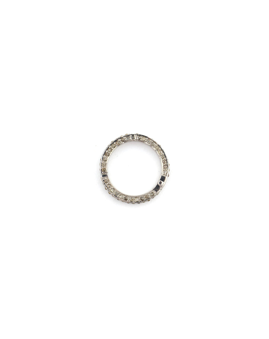 20mm Silver Diamond Round Lock Connector