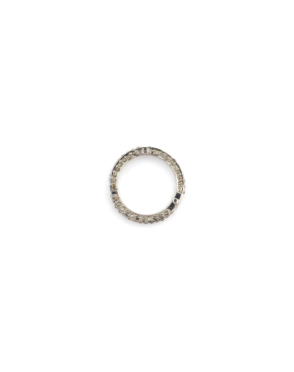 20mm Silver Diamond Round Lock Connector