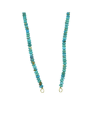 Lock Ready: 8mm Faceted Kingman Turquoise