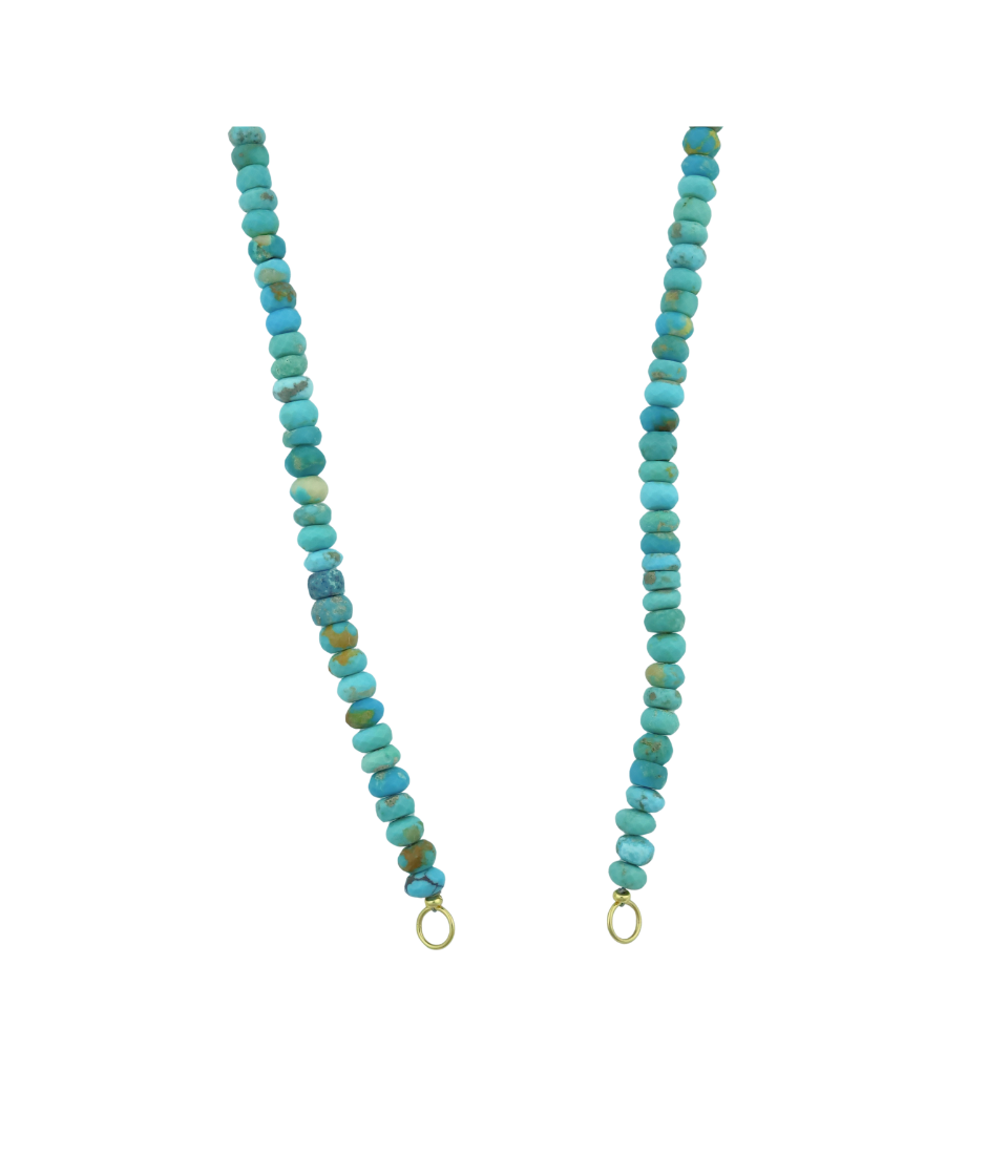 Lock Ready: 8mm Faceted Kingman Turquoise
