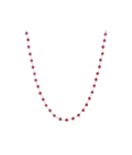 14K Gold 3mm Dyed Ruby Tin Cup Necklace