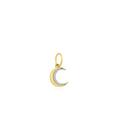 Small 14K Gold Diamond Edge Crescent Moon