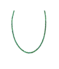 3-4mm Natural Emerald Faceted Rondel Necklace