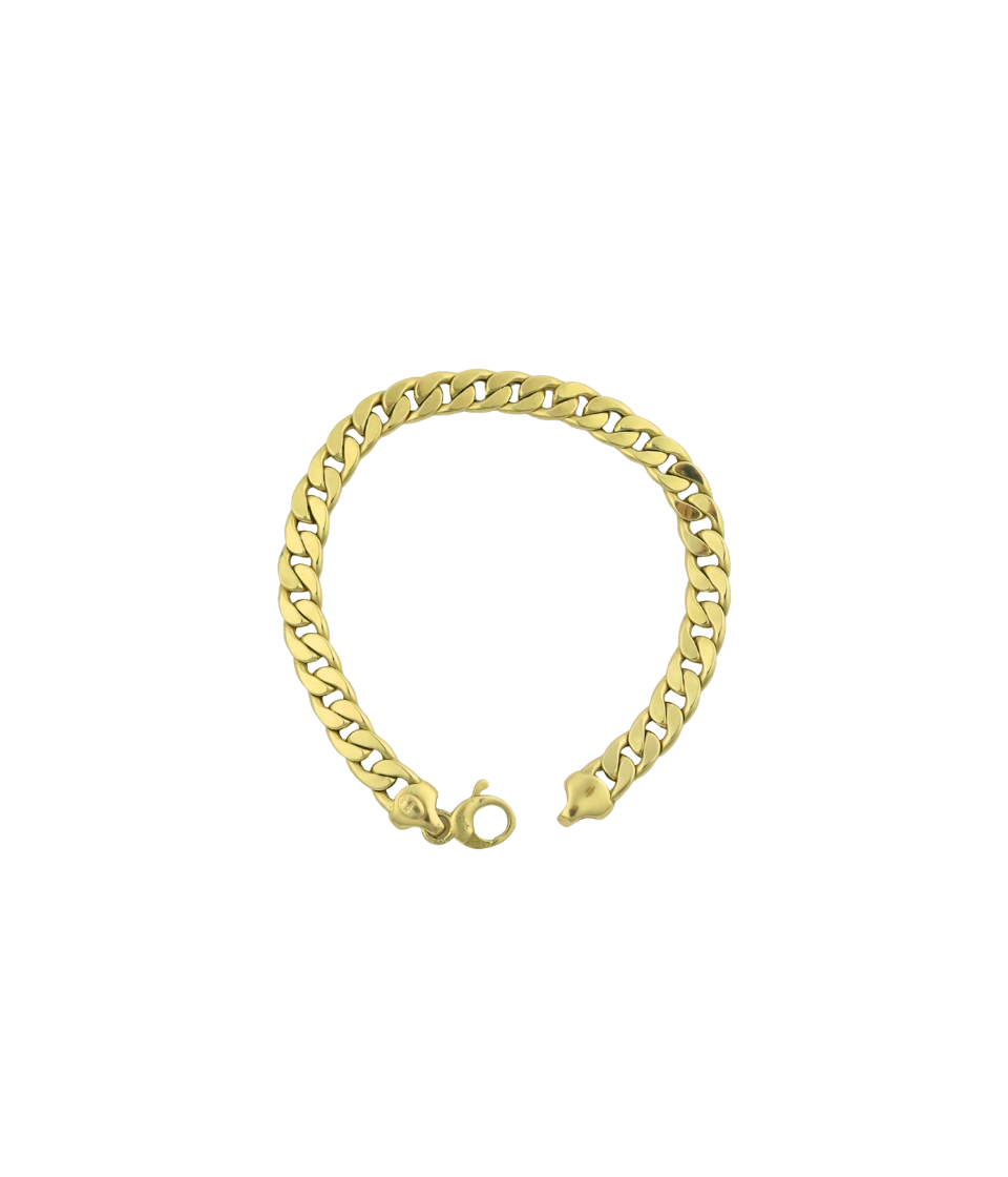 14K Gold Flat Cuban 6.25mm Bracelet