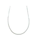 Sterling Silver Pave Diamond Segmented Omega Necklace