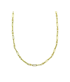 14K Gold Dot Link Paper Clip Chain
