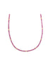 2mm Pink Topaz Faceted Rondelle Necklace