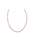 2mm Blush Pink Tourmaline Trio Rondelle Necklace