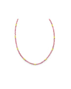 2mm Blush Pink Tourmaline Trio Rondelle Necklace