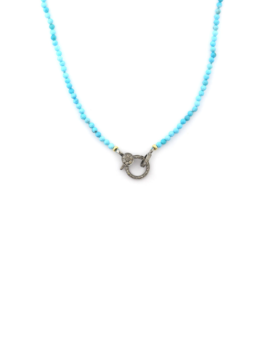 The Eva Lock Necklace: 2mm Turquoise