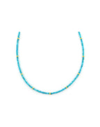 2mm Sleeping Beauty Square Turquoise Rondelle Necklace