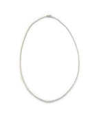 3.50ct 14K Gold 3 Prong Graduated Diamond Tennis Necklace
