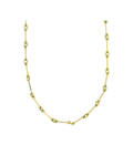 14K Gold Textured Oval + Bar Link Chain