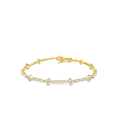 14K Gold 2.50ct Diamond Clover Tennis Bracelet