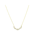 14K Gold 1.10ct Lab Diamond Mix Shape Curved Bar Necklace